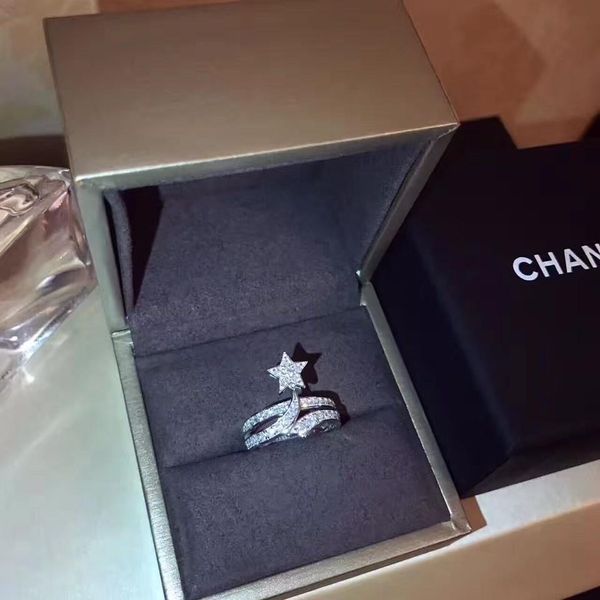 

ms. ring meteor passing through the fingers shining and beautiful 925 sterling silver plated thick gold luxury noble, Golden;silver