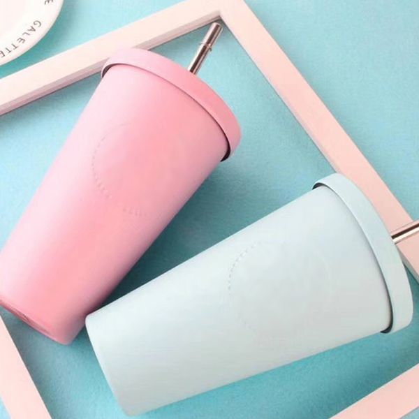 

new stainless steel mug candy color ins deskmug coffee cup fashion couple 300ml mug