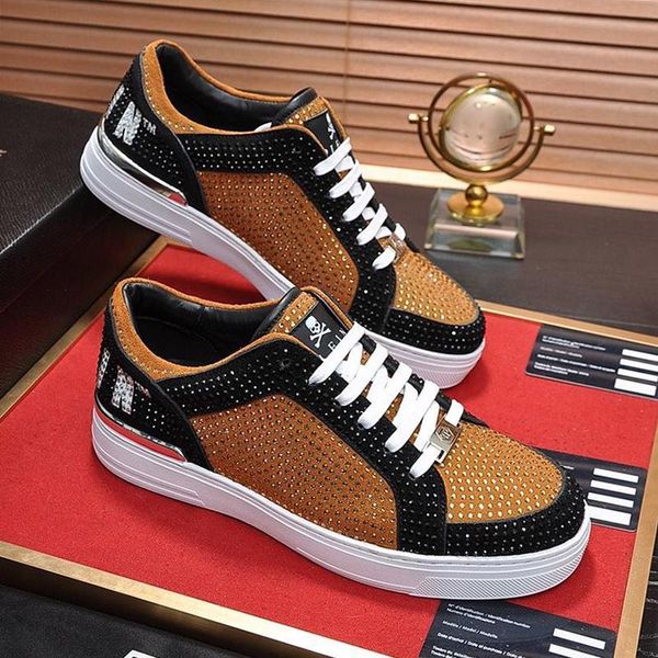 

fashion men sneakers shoes leather platform flats casual with original box scarpe da uomo footwears lo -style w580 drop ship