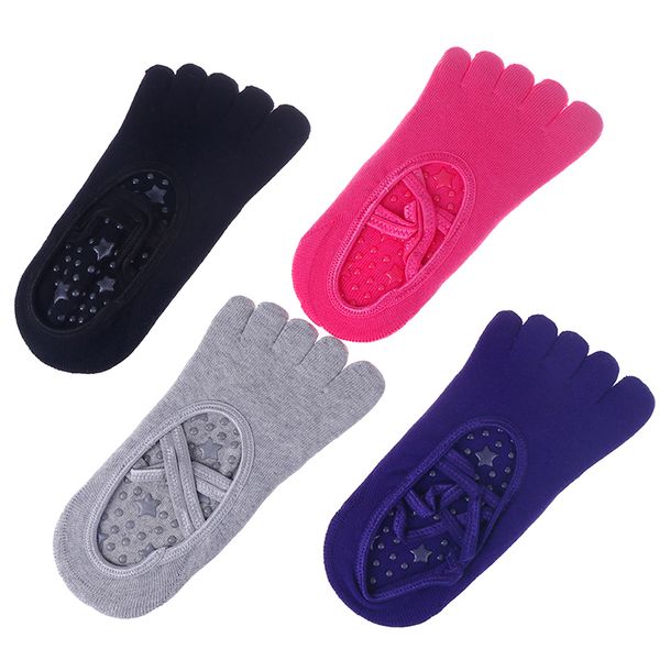 

non slip skid pilates dance socks yoga socks low cut for women yoga ladies ventilation pilates ballet, Black