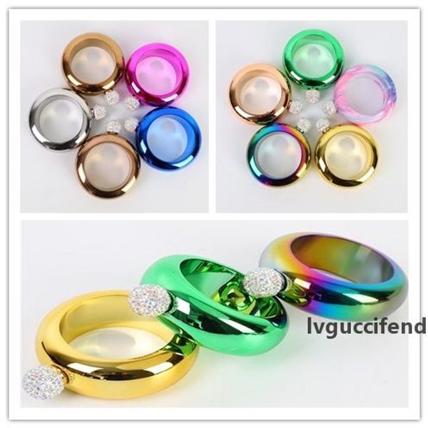

3.5oz bracelet hip flask 304 stainless steel bracelets bottle portable ladies outdoor diamond round bracelet stainless steel wine bottle a07