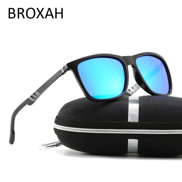 

retro men's polarized sunglasses men driving glasses square mirror sunglasses rectangle shades 2020 lunette de soleil homme, White;black