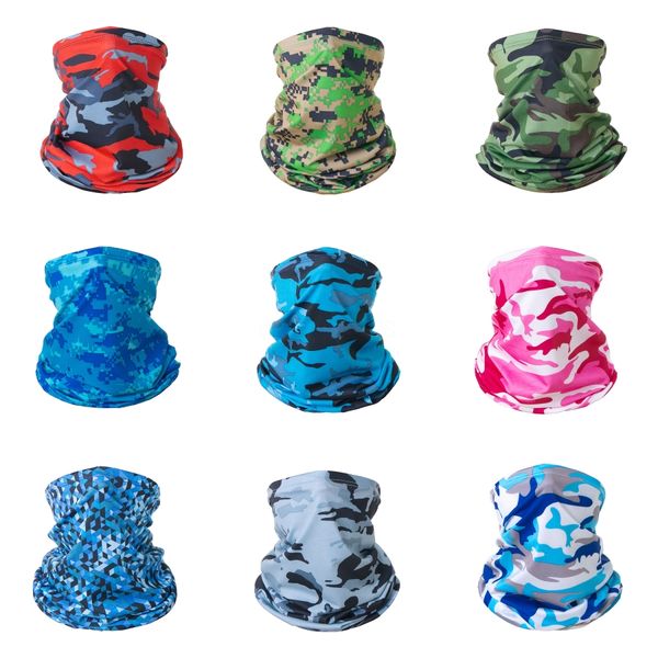 

2020 cycling mask bicycle head skull scarf camouflage face er magic headband outdoor sports warmer neck masks cosplay accesorios#212#781, Black