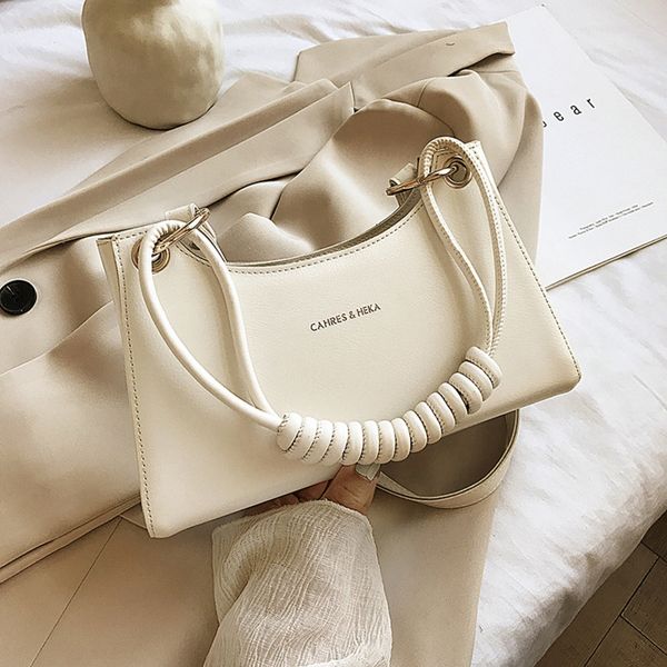 

internet celebrity women's 2020 summer new fashion fashion portable shoulder all-match ins underarm shoulder small small bag bag, White