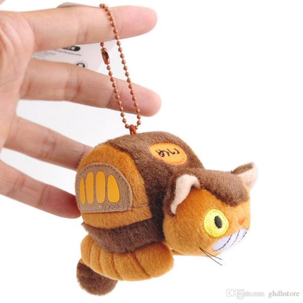 

new 4.5" 12cm my neighbor totoro cat bus plush doll anime collectible dolls keychains pendants stuffed party gifts soft toys