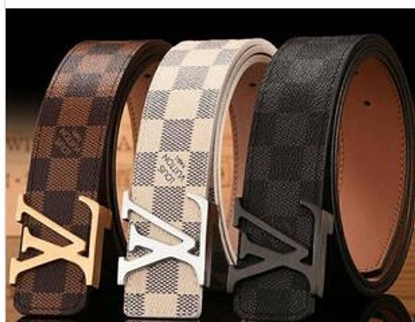 

2019 g for men and women fashion belt belt gold and silver fashion leather belt 105-125 cm, Blue;gray