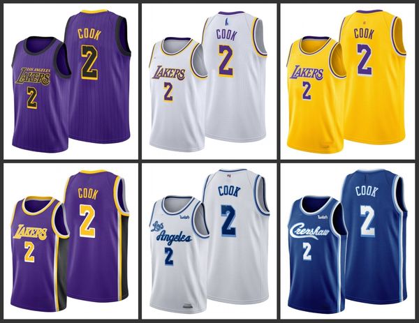

los angeles lakers quinn cook men city basketball jersey, Black