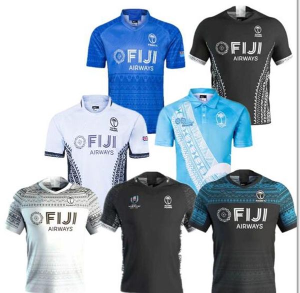 

fiji home away rugby jersey sevens olympic shirt thailand quality 19 20 21 fiji national 7's rugby jersey s-3xl, Black;gray