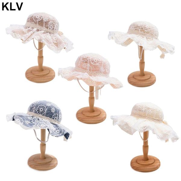 

caps & hats children straw hat 2021 girls summer breathable lace bow visor baby princess travel sunscreen beach 3-10 years, Yellow
