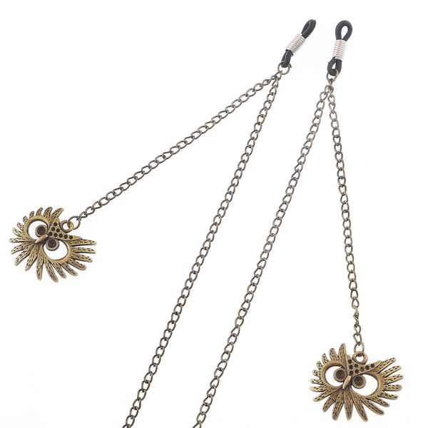 

панк бронза сова ручной цепи аксессуар солнцезащитные очки аксессуары нескользящей очки веревки, Blue