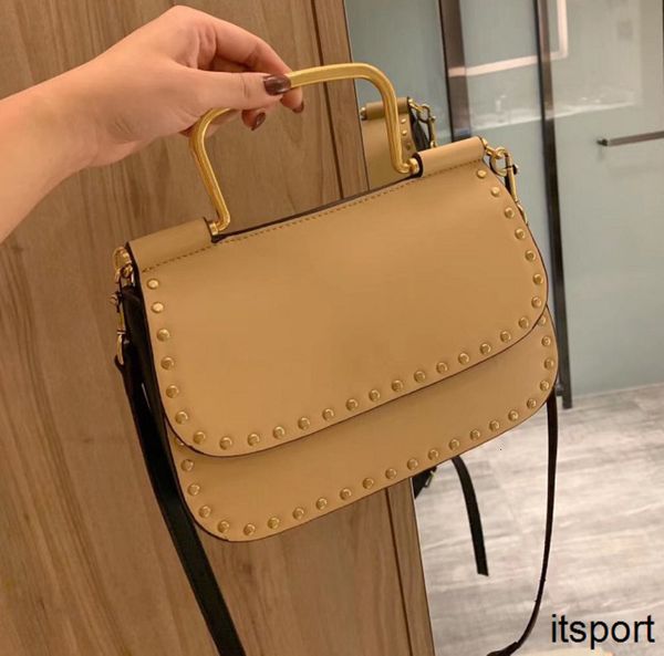 

designer handbag women shoulder bag rivet leather simplicity fashion /cfy2002264