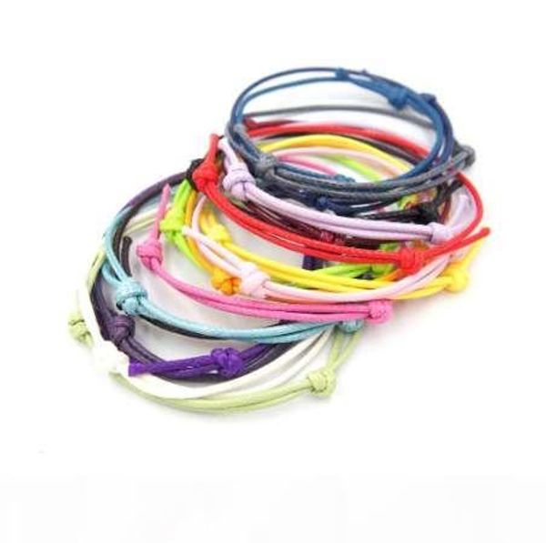 

50pcs bag korea wax cord friendship bracelet adjustable diy findings for jewelry making accessories wedding party finding custom, Silver