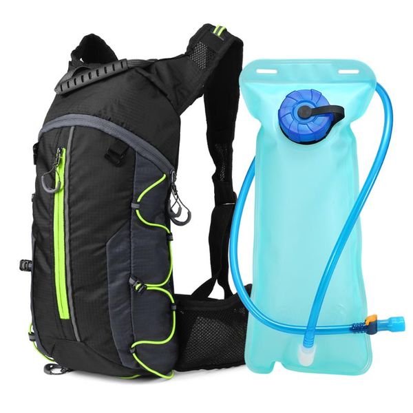 

waterproof outdoor sport backpack 10l foldable cycling backpack water bag hiking climbing bicycle rucksack with 2l water bladder