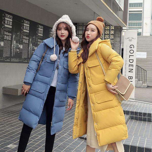 

women's down & parkas 2021 winter coat women long jacket hooded jackets for clothes thick cotton womens clothing x925 wpy853, Black