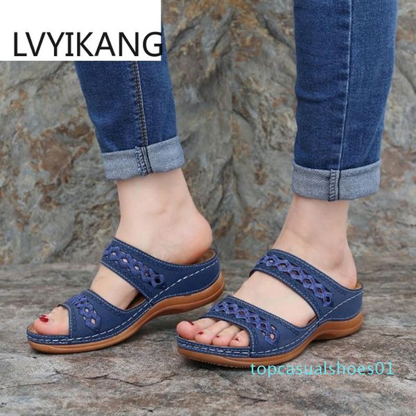 

women's open toe comfy sandals orthopedic low heels walking toe corrector sandals drop shipping t01, Black