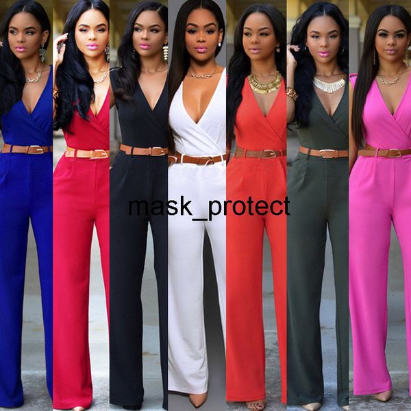 

women's high waist v-neck wide leg pants irregular suit belt, Black;white