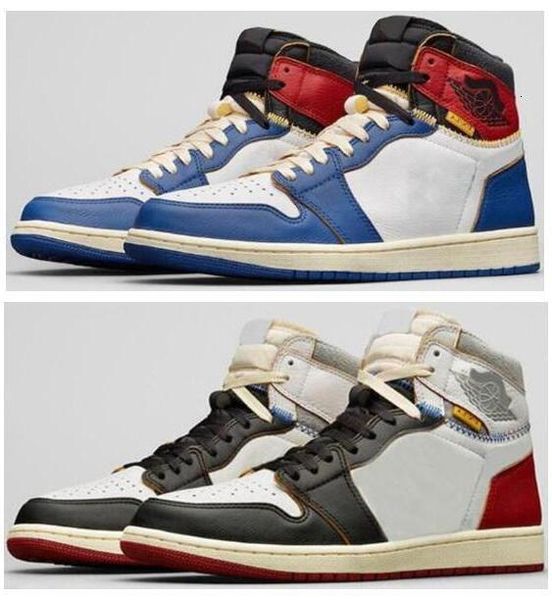 

union la x 1 high og nrg white storm blue varsity red wolf grey basketball shoes men 1s sneakers with box