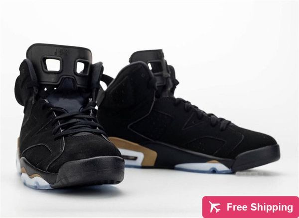

2020 authentic air 6 dmp black metallic gold 23 basketball shoes man defining moments pack sneakrs sports ct4954 -007 with orig