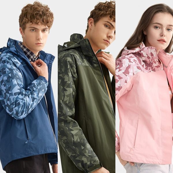 

camel куртки пальто на открытом воздухе куртка для мужчин стрит моды три-в-одном из двух частей флис подкладка печатных пальто a9w130110, Blue;black