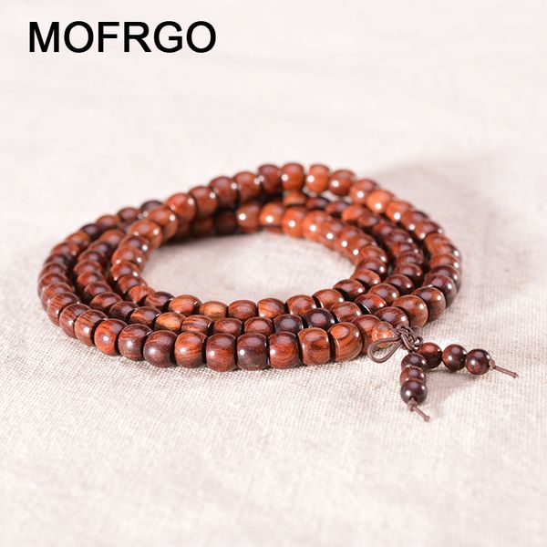 

natural dalbergia wood 108 beads bracelet antique yoga buddhist mala wooden beads buddha prayer bracelet for men women jewelry, Black