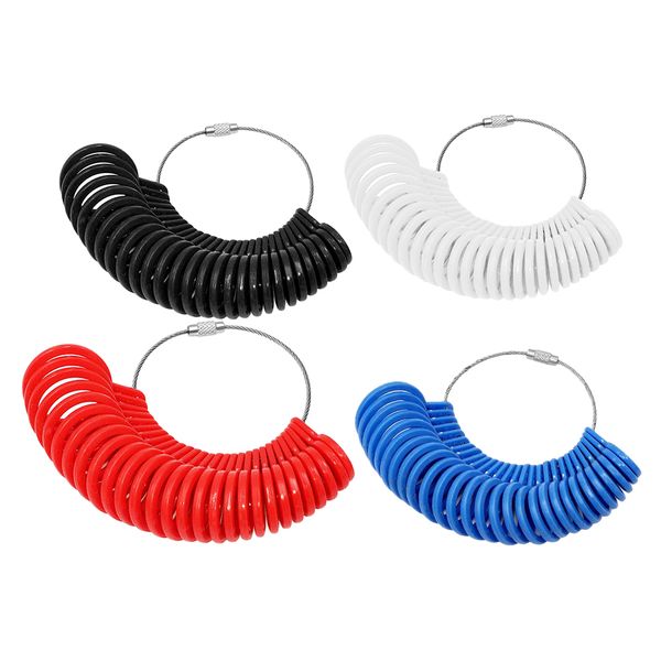 

4x пластиковые кольца sizer размер кольца gauge измерение инструмента 0-13 27 шт