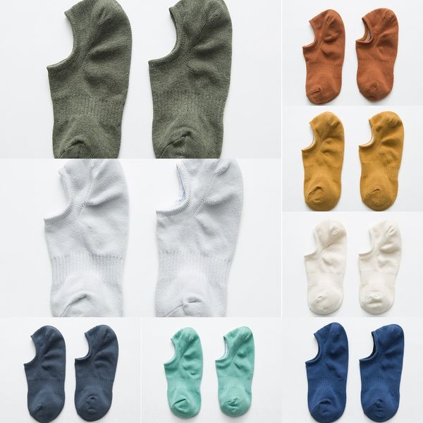 

новое лето сплошной цвет бизнес отдыха катера и мужские носки лодки хлопка non-slip мужские носки пот-абсорбент, Black