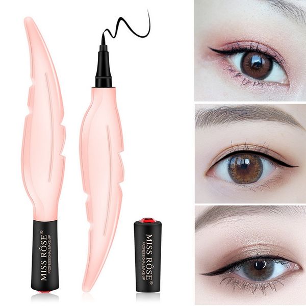 Miss Rose the eye Liner sottili per eyeliner liquido Senza sbavature Piuma Resistente all'acqua Sudore Asciugatura rapida Facile da indossare Trucco Eye Liner