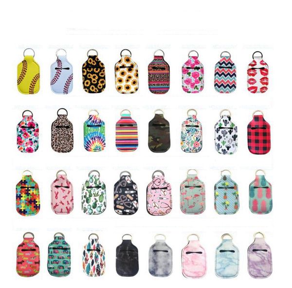

sanitizer holder bags neoprene wristlet keychain 30ml hand sanitizer perfume bottle covers keychain accessories new 32 styles 1000pcs dw5227, Blue