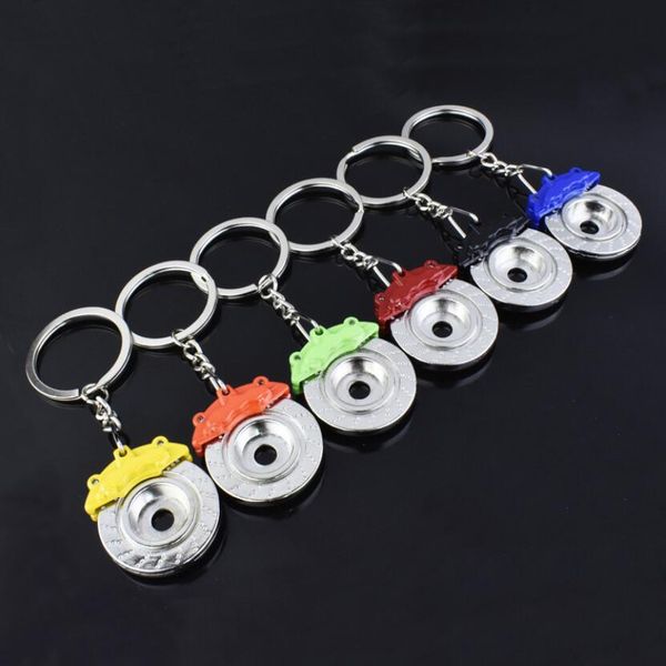 

dhl epacket creative gift brake disc wheel caliper metal keychain dmkr102 mix order key chain keychain key rings, Slivery;golden