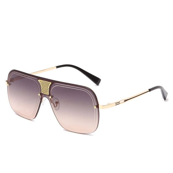 

brand design new fashion rimless sunglasses men women luxury square metal sun glasses uv400 shades eyewear gafas de sol hombre, White;black