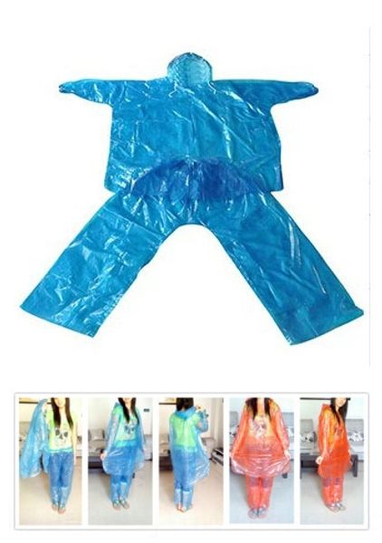 

64zyo disposable split raincoat men's and women's upper disposable environmental protection and lower separate suit raincoat out, Red;brown