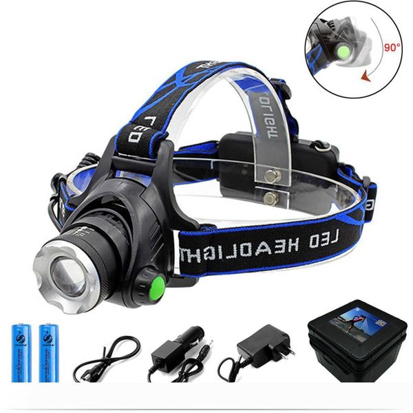 

8000lm l2 t6 led headlamp zoomable headlight waterproof head torch flashlight head lamp fishing hunting light