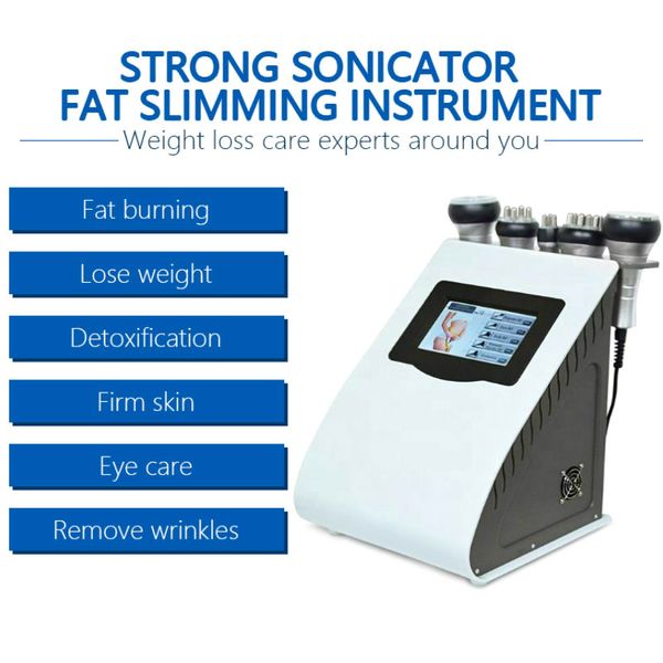 

medical grade 5 in 1 40k ultrasonic cavitation bipolar multipolar rf vacuum fat burn slimming machine body shaping beauty equipment, Black