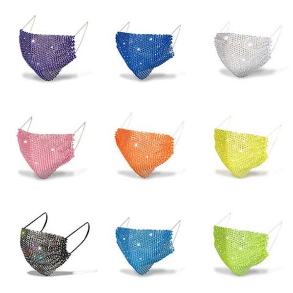 

fashion blingbling shiny sequins mask party accessories women face masks designer mask earloop washable 505