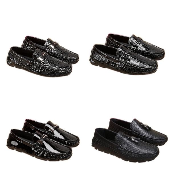

2020 summer style cologne for mens catering doug shoes male loafers flats driving casual shoes genuine leather mocasin zapatos, Black