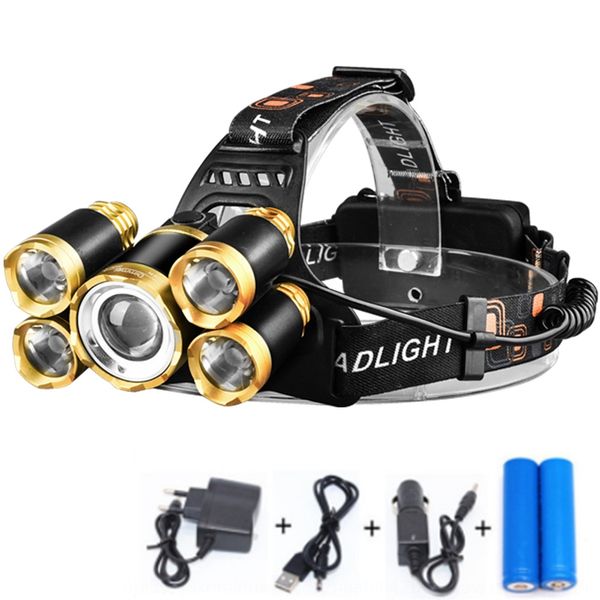 

5led rotary zoom selling s 5led t6 headlight aircraft lamp aluminum alloy usb charging waterproof headlight