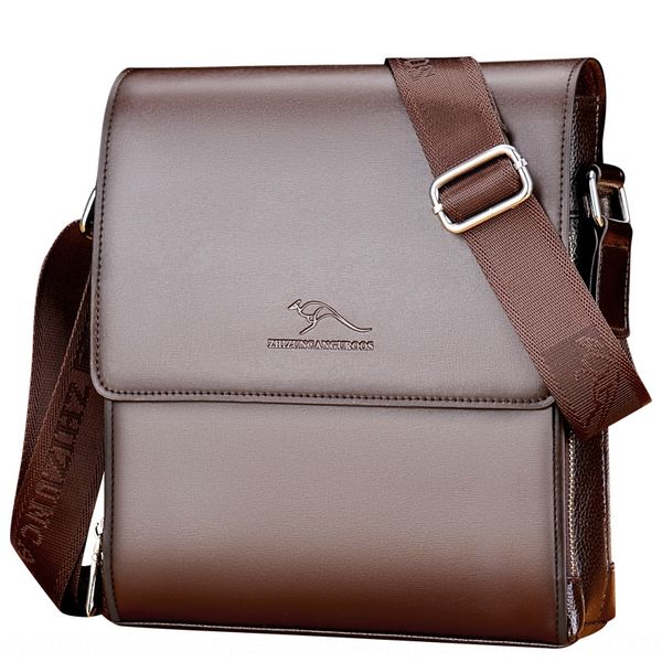 

men's shoulder shoulder messenger bag men's bag business briefcase large capacity 8861 bao di kangaroo, White