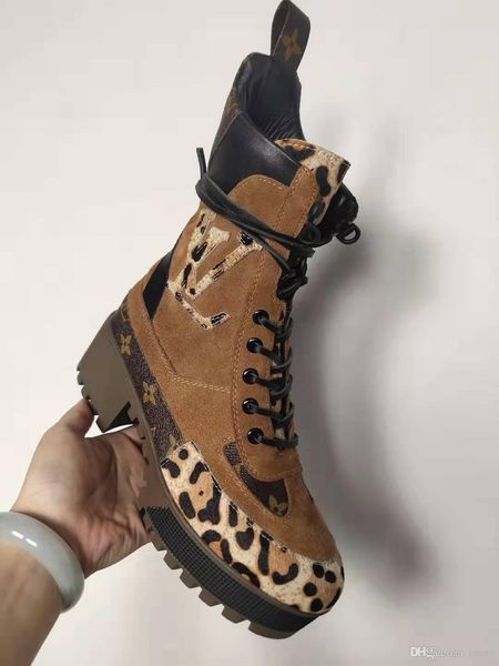 

fashion printed stripes thick sole short boots womens thick sole martin boots genuine leather lace up short boots size 35-42 122, Black
