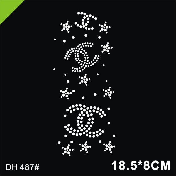 

rhinestone iron on transfer ix diamante motifs crystal fashion flower design ix rhinestones diy dh0474#, Black