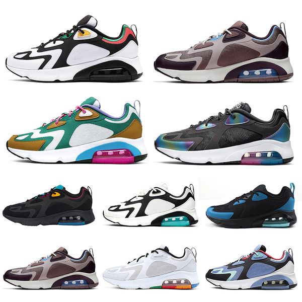 

nike air max airmax 200 новые женщины мужчины кроссовки блистерная напряжение фиолетовый бордо светлый багровый тройной черный женские мужск, White;red