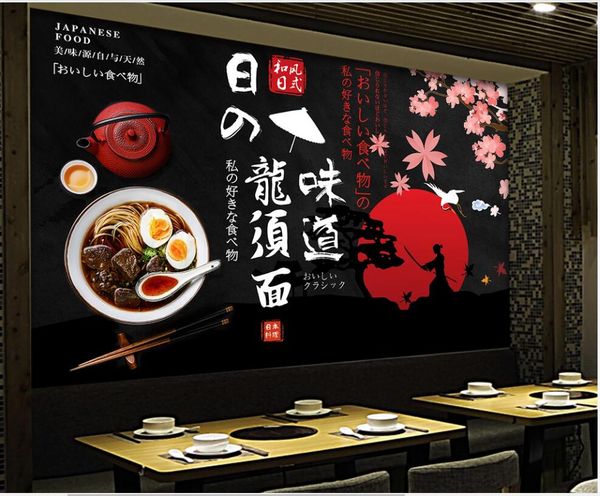 

3d wallpaper custom p mural on the wall japanese dragon bear noodles background home decor 3d wall murals wallpaper for living room