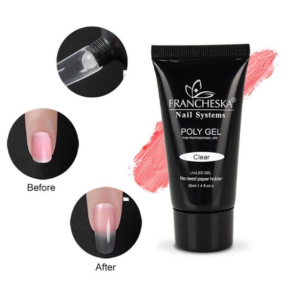 

30ml painless professional manicure tools home salon polish varnish diy portable quick drying uv builder art nail extension gel, Red;pink