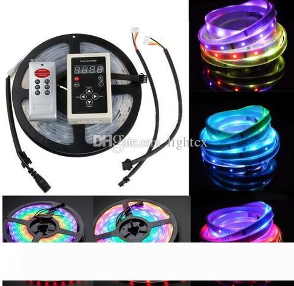 

dc 12v 6803 digital ic 133 magic dream color 5m led flexible rgb strips light 30led m ip67 tube waterproof smd 5050 lamp