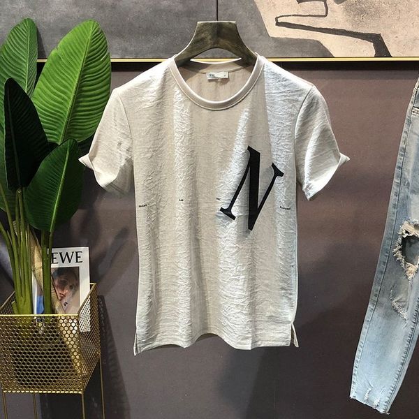 

new short sleeve men solid t-shirt o-neck soft solid cotton elastic breathable men half-sleeved t-shirt 4 color, White;black