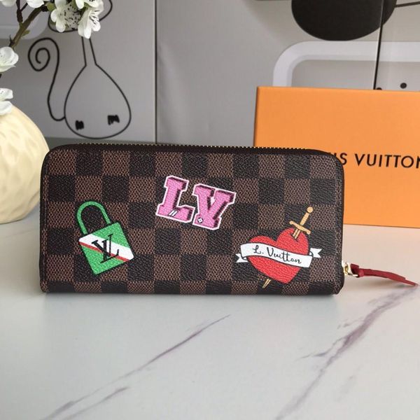 

womens wallet purses card holder ladies vintage classic zipper long wallets money coin pocket female purse with origin box