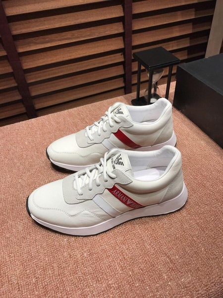 

2020d fashion men's running shoes luxury casual shoes breathable leather classic sneakers low party shoes, size: 38-45, Black