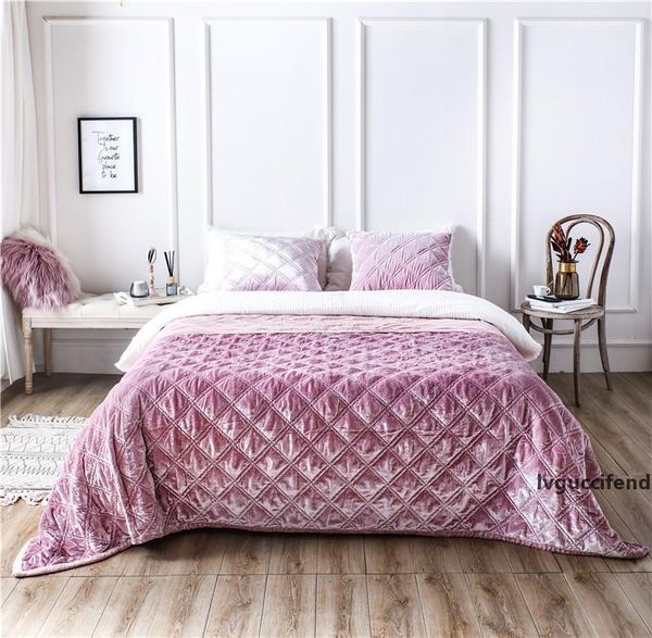 

european style fleece fabric bedspread pillowcases bed sheet bed cover blanket colchas para cama couvre lit