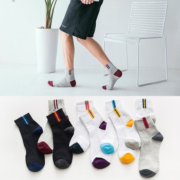 

новый four seasons мужской высокой luokou полосатый талии пояса спорта середине leg мужские хлопчатобумажные носки и sockscotton носки носки, Black