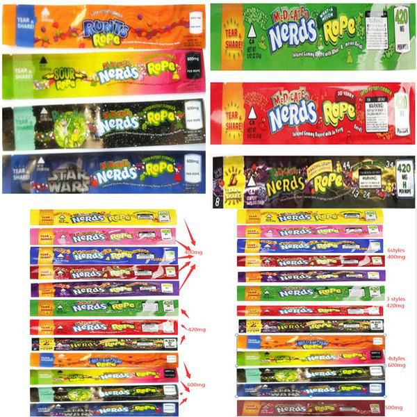 

420mg medicated nerds rope what a melon so very cherry nerds rope bags packaging bag nerds rope candy nerdsrope gummy bags qsard