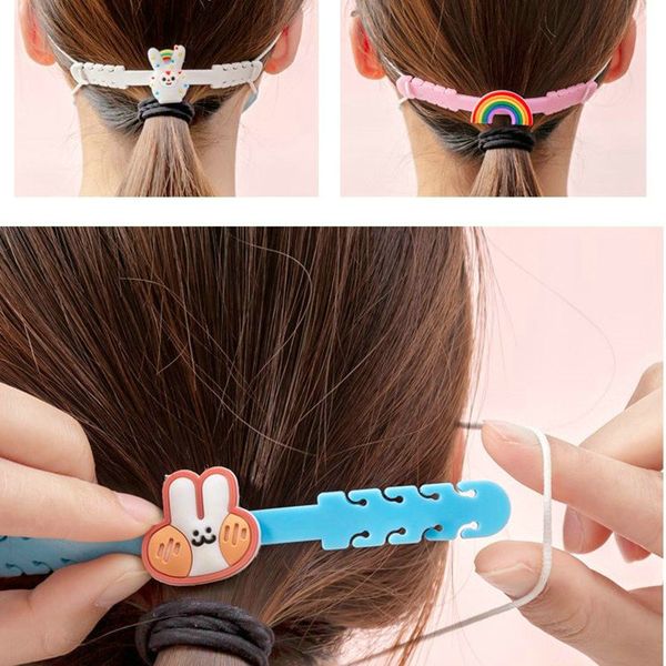 

2020 слип крючки для лица маски ушные защита защитная мягкая силиконовая защитные уши маски летно rope обложка ленточные рельсы аксессуары b, Black